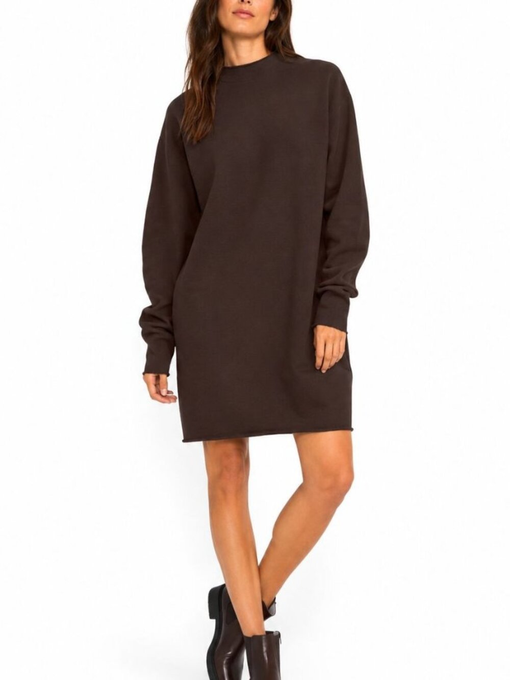 Frank & Eileen Izzie Irish Chocolate Party Dress Triple Fleece Mini